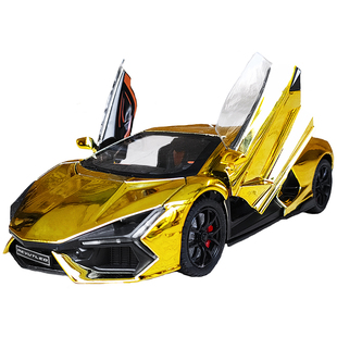合金黄金跑车可喷雾仿真超级兰博基尼大牛汽车模型摆件男孩玩具车