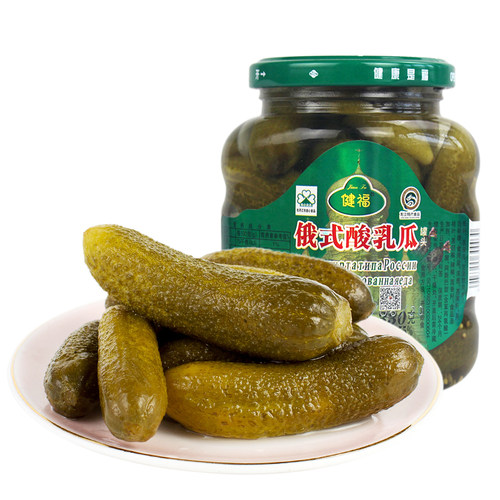 买3赠1健福俄式酸黄瓜330g东北特产乳黄瓜腌制酸青瓜下饭菜包邮