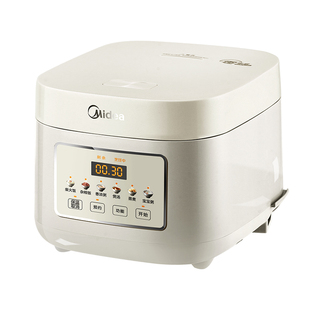 美的电饭煲0涂层5人无涂层家用小型多功能蒸煮一锅两用新款煮饭3L