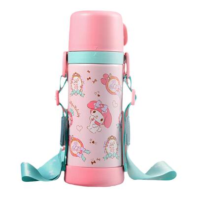 Richell利其尔三丽鸥儿童保温水杯上学吸管直饮杯
