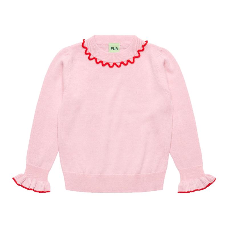 Little现货 丹麦FUB FW26秋冬女童针织花边上衣半裙羊毛