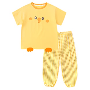 嘟嘟家儿童套装夏季新款男童短袖裤子洋气女童两件套春季宝宝童装