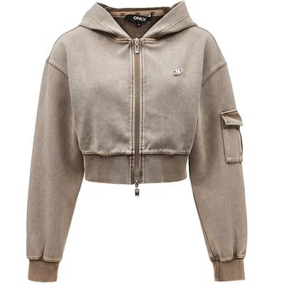 ONLY休闲连帽短款卫衣