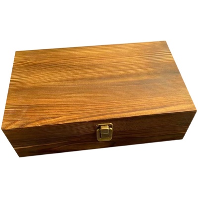 翻盖长方形复古定做木盒