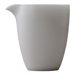 薄胎冰玉白公道杯 素烧哑光陶瓷 高档白瓷茶具 功夫茶泡茶分茶器