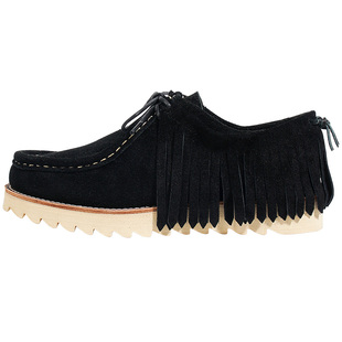 BLESS SHOE 26ss Fringe Wallabee复古风全真皮流苏袋鼠鞋工装鞋