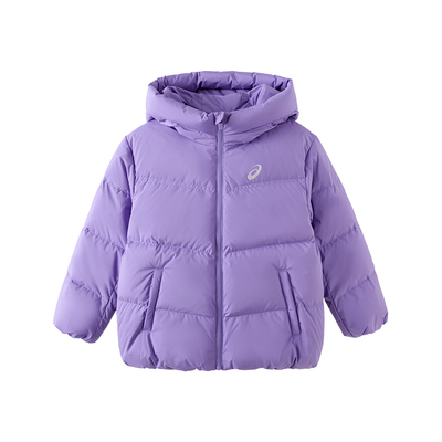 亚瑟士童装25年冬季中大童泡芙羽绒服女童短款宽松轻盈保暖外套
