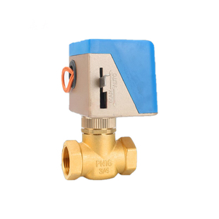 中央空调电动二通阀DN20全铜阀门二通阀电磁阀通用型风机盘管阀门