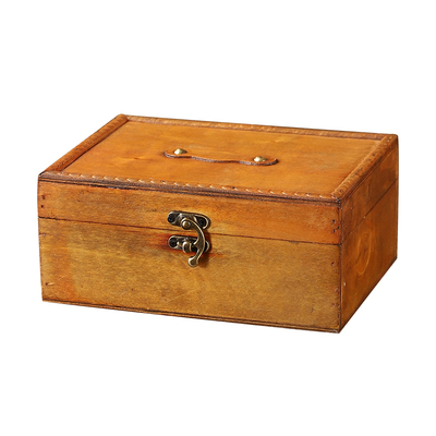 复古木盒梳妆台化妆品首饰储物盒