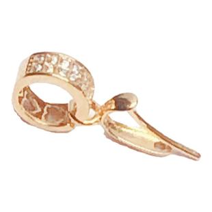 S925纯银瓜子扣玉坠夹扣玉扣扣头翡翠扣子穿针夹扣18k吊坠托夹扣