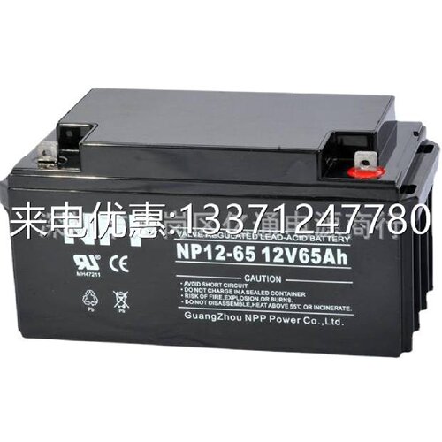 太阳能NPP电池NP6512耐普12V65AH储能胶体蓄电池UPS电源专用