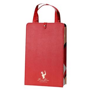 红酒包装礼盒高档空盒手提袋2支葡萄酒双支装新款通用可定制皮盒