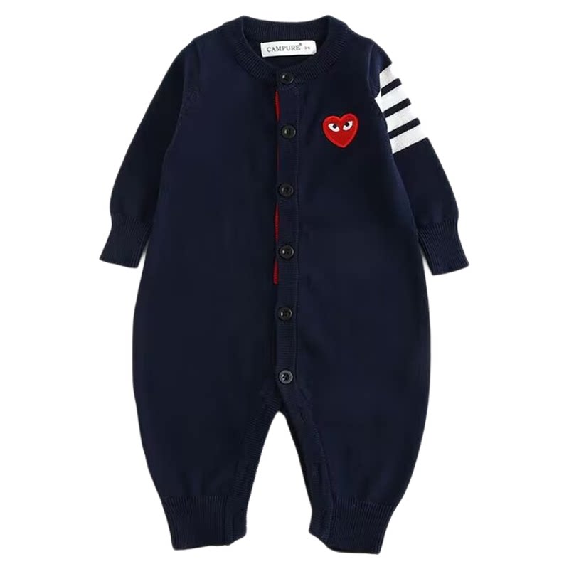 婴幼儿宝宝全棉时尚针织爬服哈衣