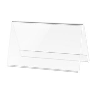 亚克力会议牌立牌透明V型桌牌摆台评委名字牌席卡介绍台卡桌签领导座位台牌学生姓名三角展示牌铭牌定制水牌