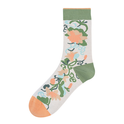 铜牛文创女袜 梦回江南系列/春风醒系列柔软舒适女长筒袜VW020