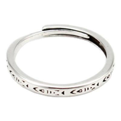 锦鲤纹小众戒指可调节指环