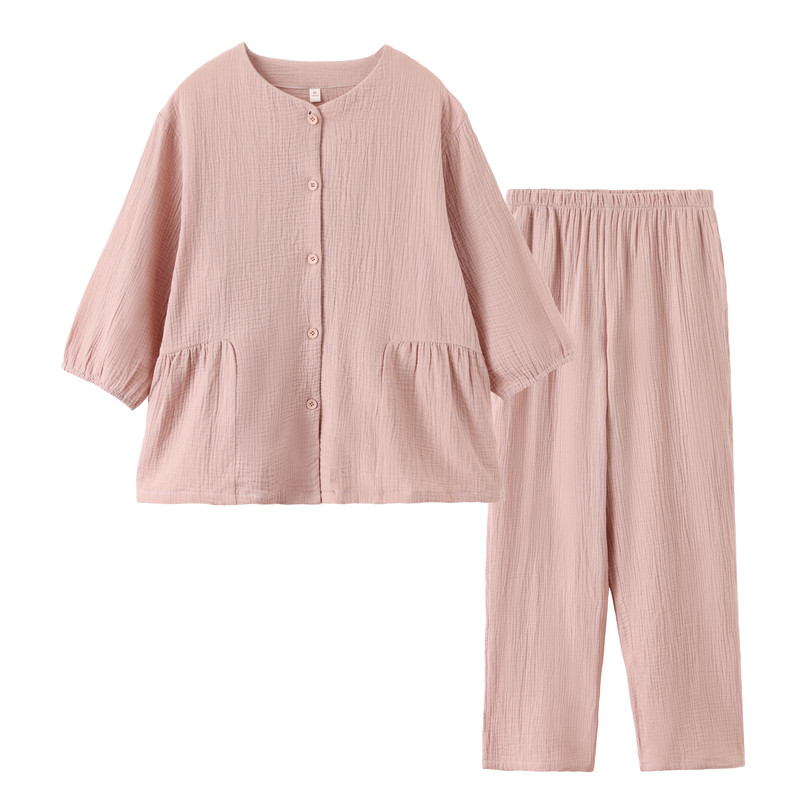 YWSHOME睡衣情侣双层家居服睡衣
