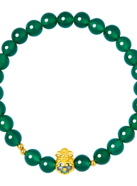 宫禧御品 | 足银999福袋绿玉髓串珠手串女新中式手饰品母亲节礼物