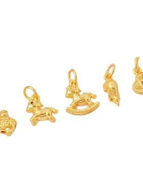 森光强保色镶锆生肖吊坠