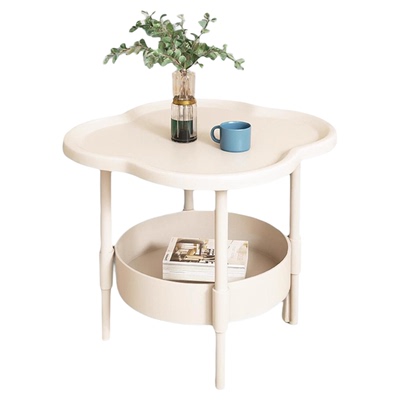 创意边几现代简约沙发小茶几边柜奶油风桌子客厅移动置物架小圆桌