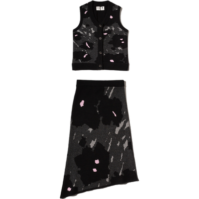 Studio1till8马甲开衫半裙套装