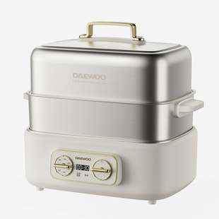 大宇全不锈钢电蒸锅多功能家用三层全自动蒸汽锅一体锅大容量蒸笼