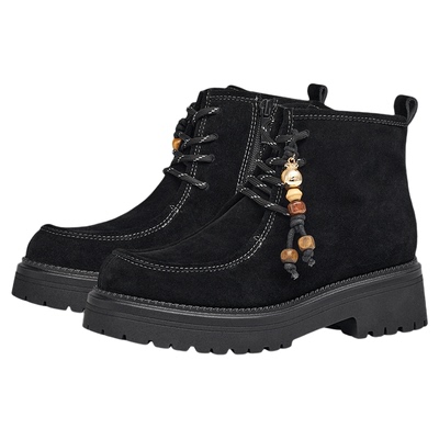 KISSCAT接吻猫[约克假日]袋鼠鞋增高美拉德棕色马丁靴工装户外靴