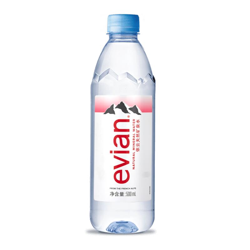 法国进口evian依云矿泉水330ml/500ml*24小瓶整箱高端天然饮用水