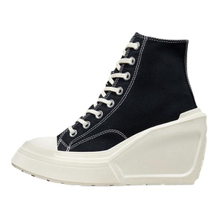 Converse匡威男女同款增高厚底复古黑白坡跟帆布鞋A06478cA06479c