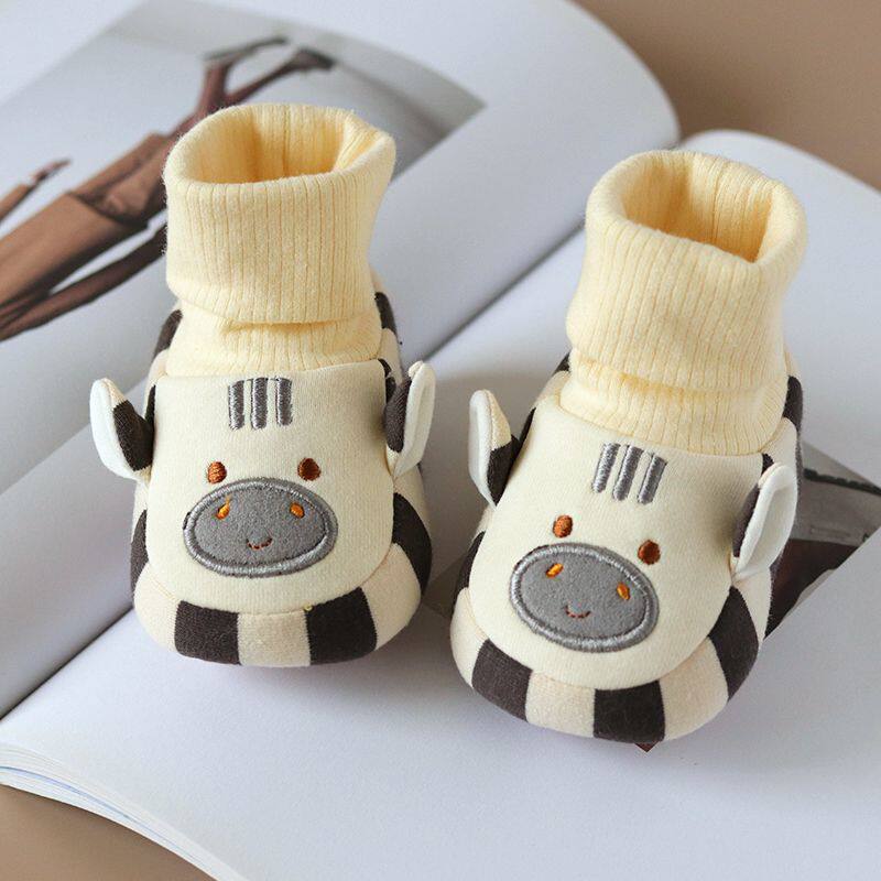 婴儿春秋鞋软底男宝宝鞋子学步女冬季鞋袜套新生幼儿0-3个月加绒6