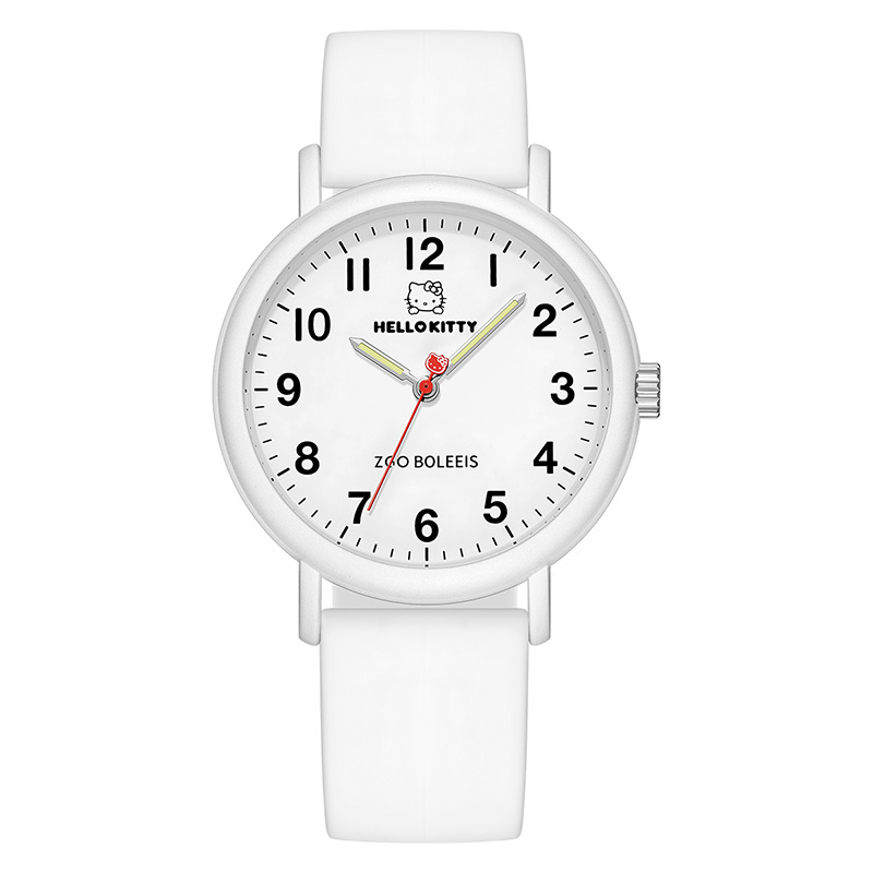 helloKitty 只看时间指针手表电子高中学生凯蒂猫女生初中生女款