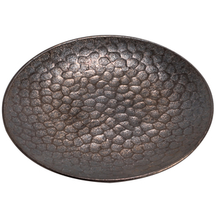 素功瑾礼手工日式茶道陶瓷杯垫创意复古锤纹家用圆形茶碗杯托