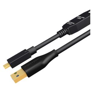 优霆USB3.0转TypeC延长线10米到30m高速数据线带放大器摄像头用