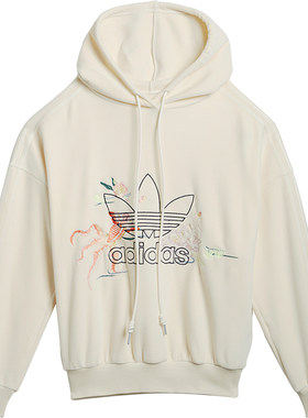 Adidas/阿迪达斯三叶草Angel Chen刺绣金鱼花纹卫衣GM8743