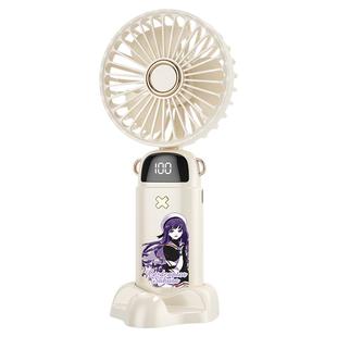 小风扇便携式充电小型折叠随身电风扇挂脖手持静音办公室百变小樱桌上面迷你usb学生手拿降温神器吹辅食卡通
