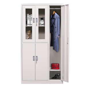 员工铁皮更衣柜带锁收纳储物柜存包柜工厂宿舍鞋柜碗柜多门换衣柜