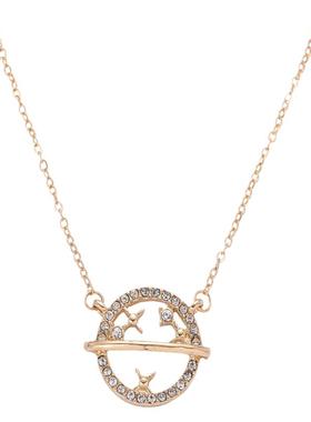 韩国满钻夸张星球项链锁骨链时尚简约百搭东大门网红同款学生饰品