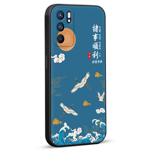 昊淘适用于opporeno6手机壳peqm00新款耐磨0pp0reno 6防摔oporen06国风软壳oppreon6网红保护套oprano6男