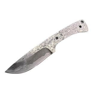 大马士革花纹钢刀胚水果刀手工DIY锋利剔骨小刀不带柄五金配件