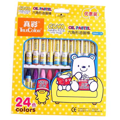 真彩油画棒幼儿园学生文具十二色