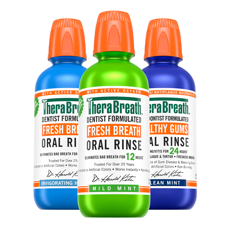 【秋瓷炫同款】TheraBreath凯斯博士漱口水清新口气护龈靓白3瓶装