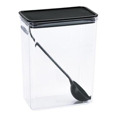 加厚方形果粉盒奶茶店专用防潮塑料保鲜收纳盒咖啡奶茶粉类密封罐