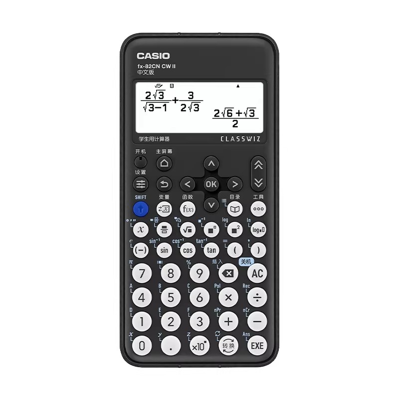 卡西欧计算器fx82cncw二代学生用