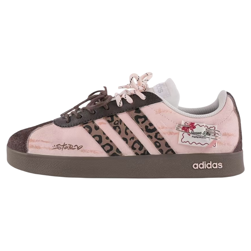 Adidas neo VL 粉红顽皮豹甜酷潮流时尚百搭休闲板鞋女子定制鞋