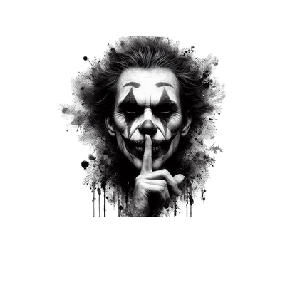 反光车贴小丑2JOKER亚瑟水墨风格创意汽车身玻璃装饰行李机箱贴纸