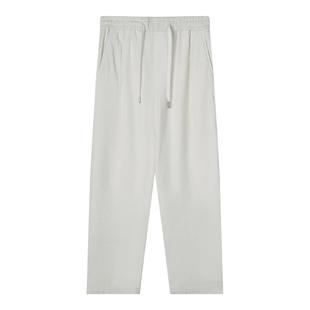 【储格】泡泡纱加厚灯芯绒休闲裤男松紧腰直筒宽松垂坠感厚长裤子