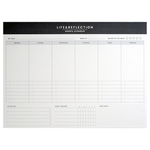 『言本文具』A4周计划本自填横向拍纸本 可记一年weeks schedule桌面大本可撕每周待办事项清单学生文具ins风