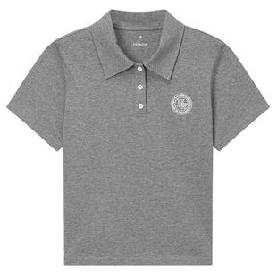 T恤女士热风2025年夏季新款印花polo舒适显瘦休闲亲肤时尚潮流