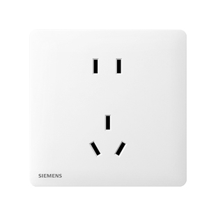 西门子开关插座面板灵煜雾沙白16a空调一开五孔家用墙壁暗装面板