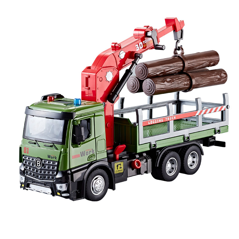 合金木材运输车玩具汽车